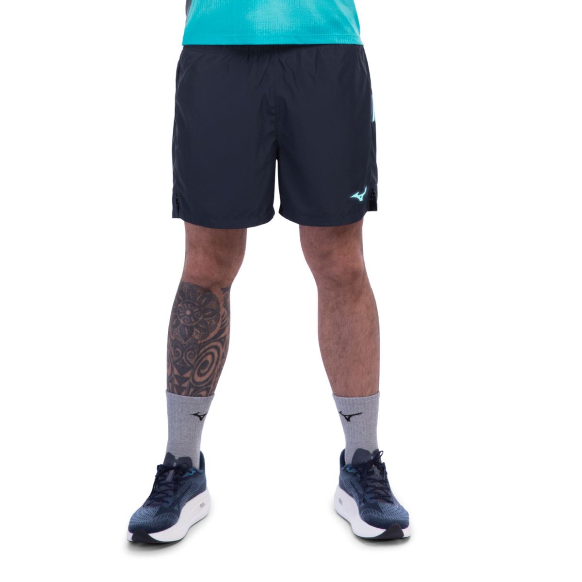 Bermuda de Corrida Mizuno Run Easy 5 Masculina P Azul