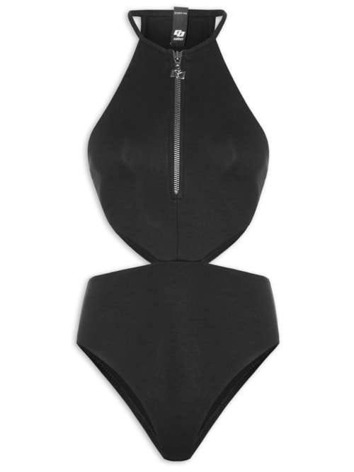 Body Feminino Recortes - Preto