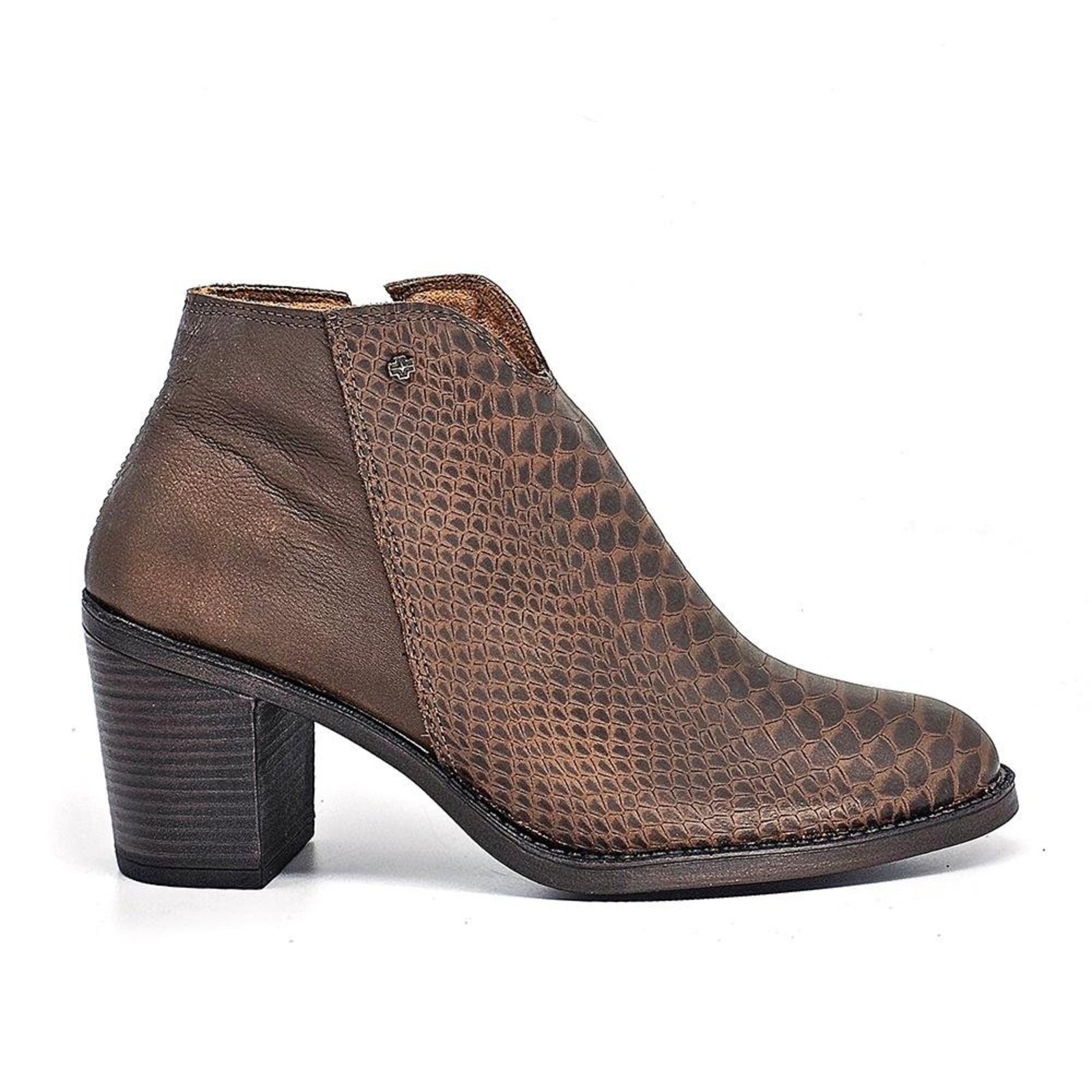 Bota Feminina ELO001V Couro Anac Cafe Terracota Velutto Cafe Incolor