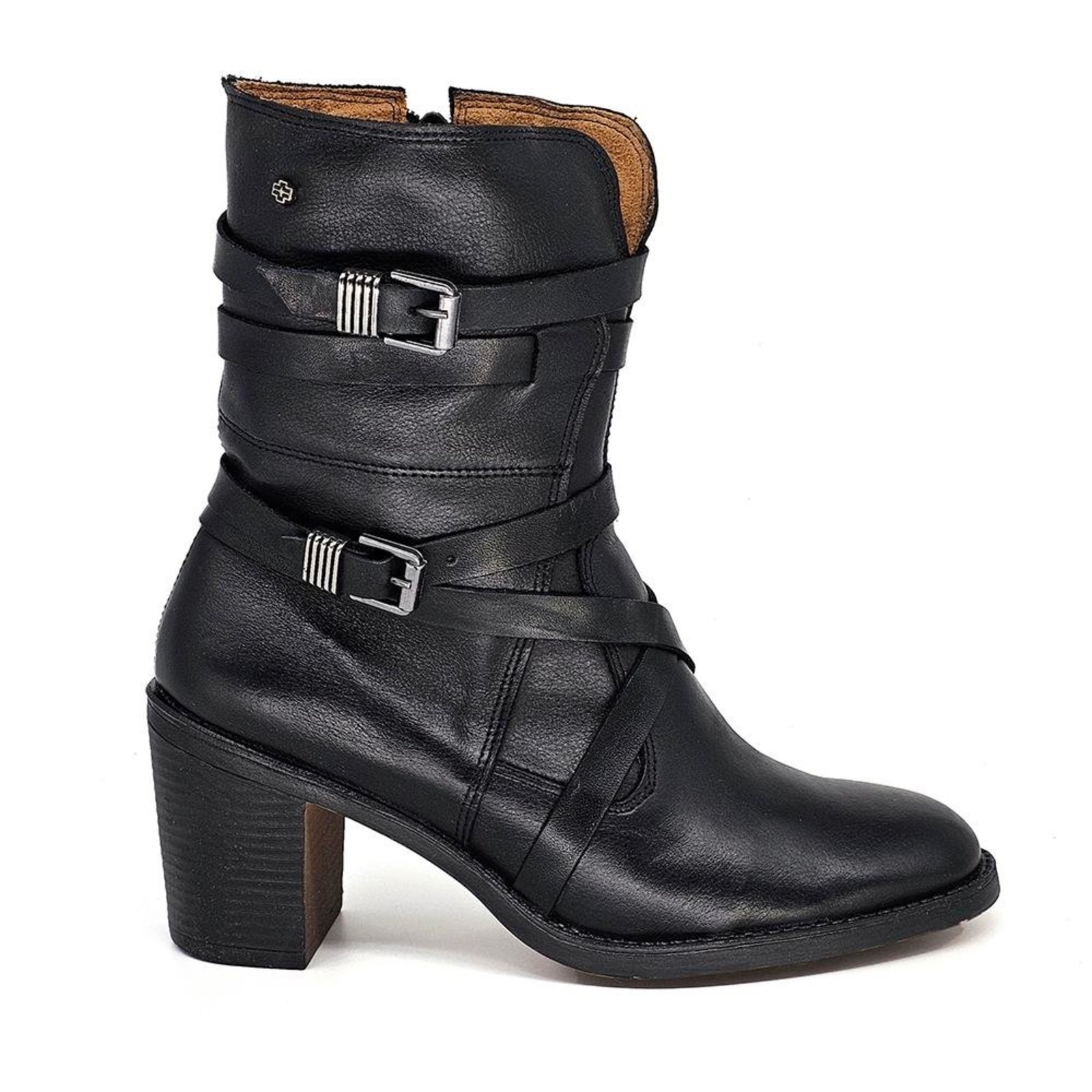 Bota Feminina ELO002 Couro Preto Incolor
