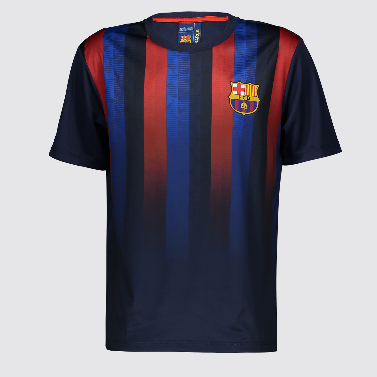 Camisa Barcelona Stamina Infantil Azul Marinho