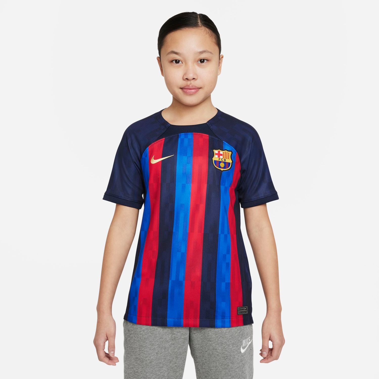 Camisa Nike Barcelona I 2022/2023 Torcedor Infantil
