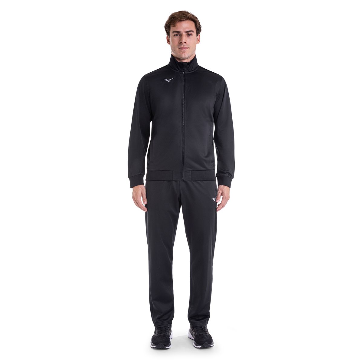 Conjunto de Agasalho de Treino Mizuno II Masculino M Preto