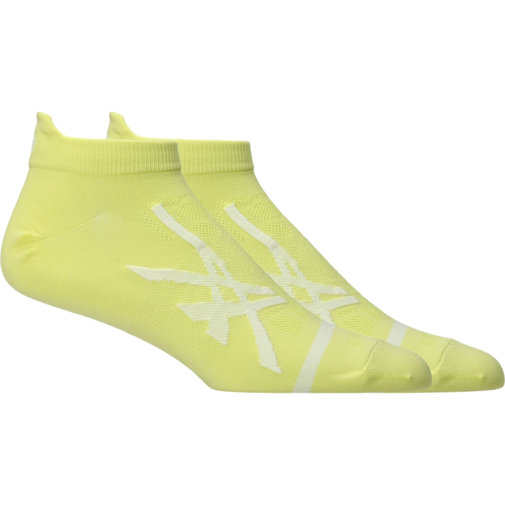Meia ASICS Light Single Tab - Unissex - Amarelo/Branco