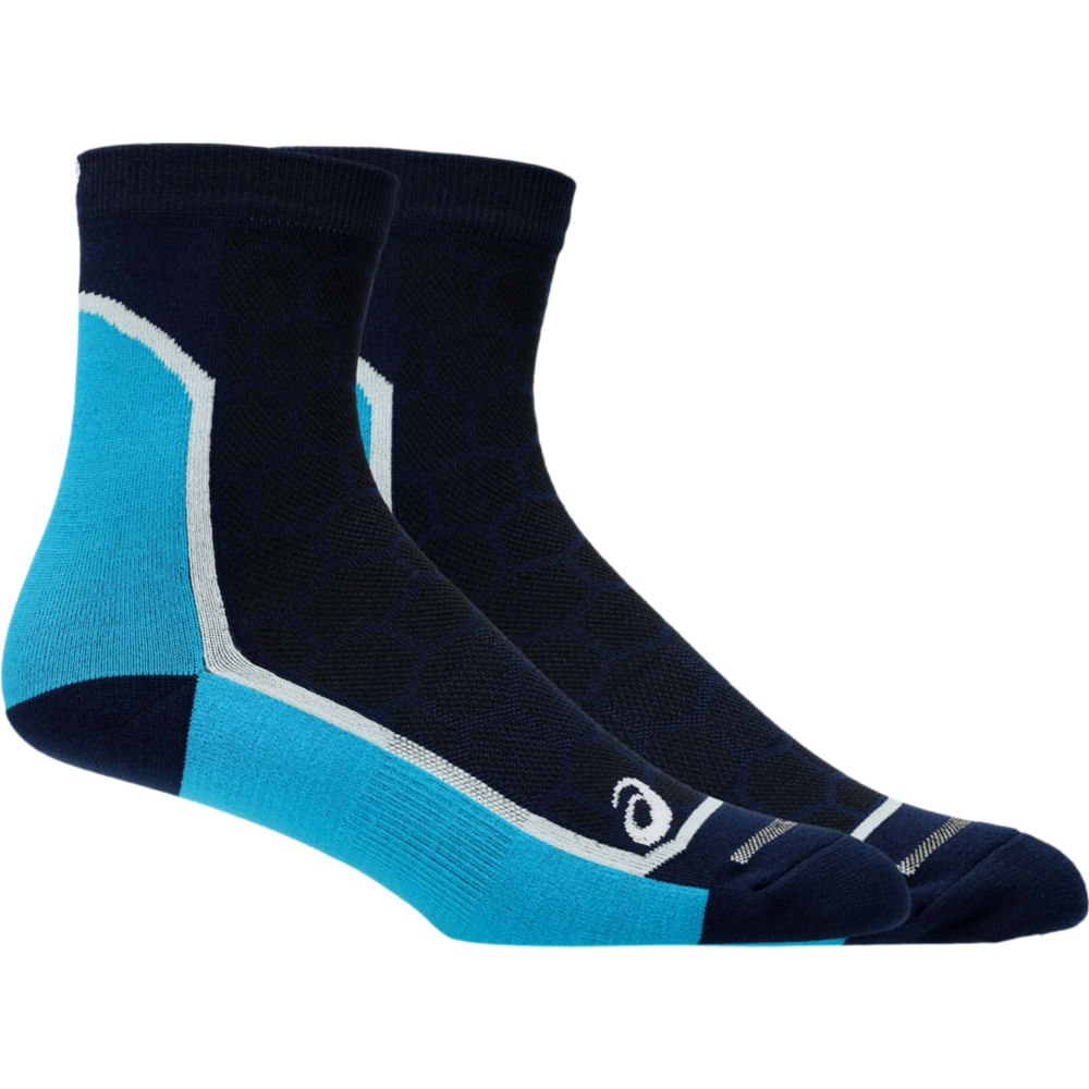 Meia ASICS Road Quarter - Unissex - Azul