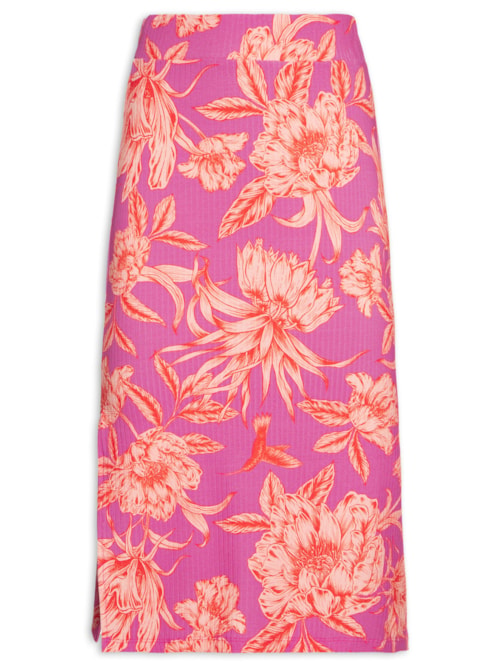 Saia Estampada - Rosa