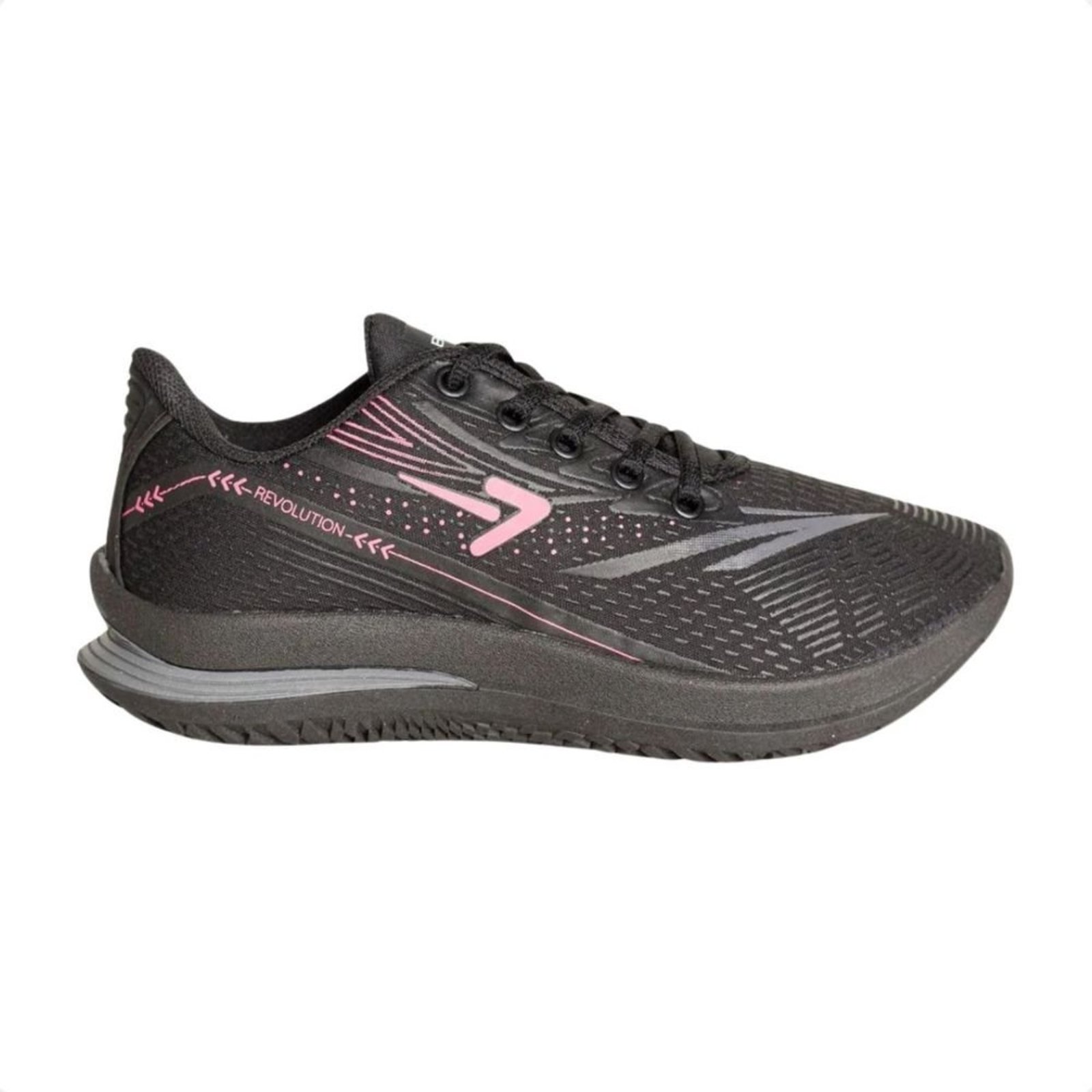 Tênis Corrida Feminino Revolution Box 200 Preto E Pink