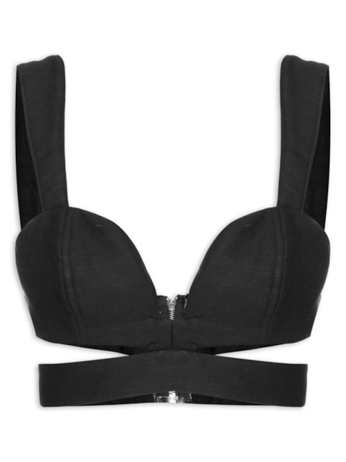 Top Linho - Preto