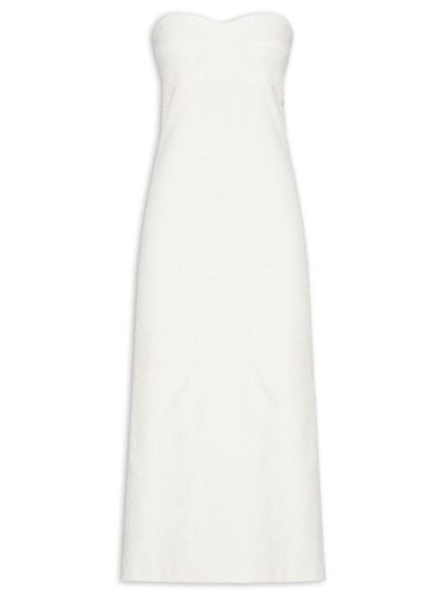 Vestido Fenda Midi - Branco
